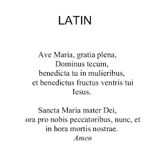 Hail Mary Hail Mary In Latin Hail Mary Catholic Prayers