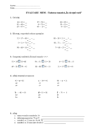 Alicea pe 12 decembrie 2016 6:00 pm. Evaluare Finala Mem Cls I