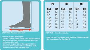 Nike School Shoes Size Chart