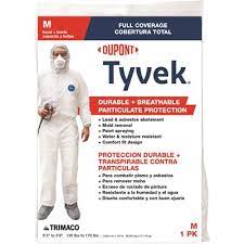 Trimaco Part 141212 12hd Trimaco Dupont Tyvek Medium Painters Coverall With Hood And Boots Disposable Work Clothing Home Depot Pro