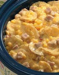 Slow Cooker Cheesy Ham Au Gratin Recipe Recipes Slow Cooker Recipes Crockpot Recipes