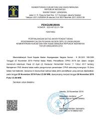 Jadwal tes skb cpns kemenkumham 2019 2020 di umumkan melalui siaran pers nomor : Pengumuman Perpanjangan Pendaftaran Cpns Kemenkumham Tahun Anggaran 2019 Rekrutmen Lowongan Kerja Bulan Januari 2021