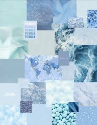 Collage, poster, advertisement, wall, design, minimal, decor. The Blues Vibes Collage Aesthetic Collage Collage Cute Little Animals