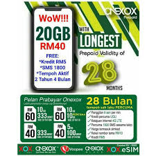 At those rates, it's definitely one of the cheapest data plans available in malaysia. Sim Kad Onexox Validity 28 Bln Welcome Deal Shopee Malaysia