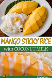 Easy Mango Sticky Rice Recipe Authentic Mango With Sticky Rice Coconut Milk Recipe Mango Sticky Rice Sticky Rice Recipes Mango Sticky Rice Recipe