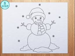 How To Draw Snowman Draw A Snowman Kids Animal Art Easy Drawings For Kids