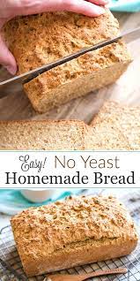 Delicious And Easy Homemade Bread Simple Recipe Easy Bread Yeastless Bread Recipe Homemade Bread Easy