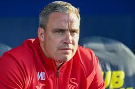Swansea City Manager Michael Duff During Editorial Stock Photo