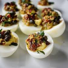 Cooking Is Caring Deviled Eggs With Green Olive Tapenade And Crispy Capers Green Olive Tapenade Deviled Eggs Olive Tapenade