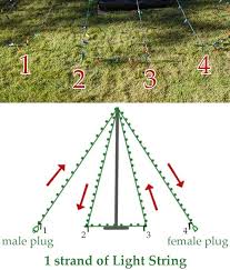 Diy Christmas Ideas Make A Tree Of Lights Using A Basketball Pole Christmas Lights Etc Blog Outdoor Christmas Tree Diy Christmas Lights Outside Christmas Decorations