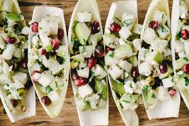 When its cold outside, celebrate the winter parties inside. Winter Harvest Endive Appetizer Cups Our Salty Kitchen