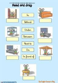 Preposition chart with pictures for kids. Ejercicios De Prepositions Of Place Online O Para Imprimir