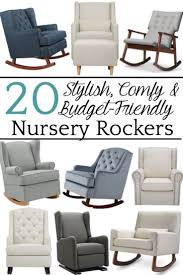 A Round Up Shopping Guide With The Highest Rated Nursery Gliders And Rocking Chairs That Have A Designer Lo Rocking Chair Nursery Nursery Rocker Nursery Glider