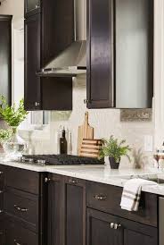 Projects Sneak Peek Design Quartz Countertops Dark Cabinets Dark Kitchen Cabinets White Countertops