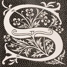 Number pattern, design, 70 s, alphabet, art png. Decorative Capital Letter S Drawing By Vintage Design Pics