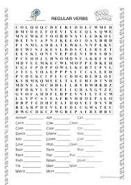 Regular Verbs Wordsearch Past Tense Form English Esl Worksheets For Distance Learning And Physical Classrooms