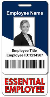 (5) frontline hero personalized hand sanitizer holder keychain. Essential Employee Id Cards For Critical Infrastructurebarcoding News