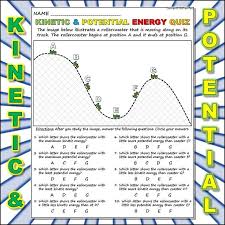 This Is A Short Quiz Worksheet To Check For Student S Understanding Of Kinetic And Potential Energy Kinetic And Potential Energy Potential Energy Energy Quiz