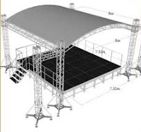 Aluminum Stage Speaker Curved Roof Trusses 8x8x8m from China ...