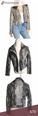 Blank Nyc Snakeskin Print Faux Leather Jacket Faux Leather Jackets Blank Nyc Leather Jacket