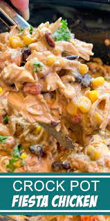 Crock Pot Fiesta Chicken So Creamy Modernmealmakeover Com Recipe Chicken Crockpot Recipes Crockpot Recipes Easy Crockpot Recipes Slow Cooker