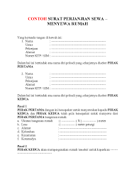 Adapun memang demikian surat perjanjian kontrak rumah jl. Pdf Contoh Surat Perjanjian Sewa Dino Dino Academia Edu