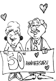 Ehepaar Goldene Hochzeit Ausmalbild Malvorlage Comics