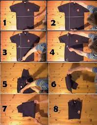 How To Fold A T Shirt In Less Than Two Seconds Alldaychic T Shirt Folding Shirt Folding Trick Shirt Folding