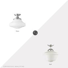 Daily Find Schoolhouse Newbury Fixture Belt Shade Vs Amazon Trade Winds Lighting Schoolhouse Light Schoolhouse Light Fixture Look For Less Copycatchic Luxe Living For Less Budget Home Decor And Design Daily
