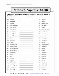 Geography quiz worksheets, a collection of geography pages, printouts, and activities for students. States And Capitals Matching Worksheet Unique 50 States Capitals List Printable State Capitals Worksheet States And Capitals State Capitals Quiz