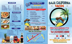 Maybe you would like to learn more about one of these? Baja California Tacos Menu In Los Angeles California Usa