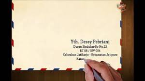 Contoh penulisan alamat surat yang benar. Cara Menulis Alamat Pada Kiriman Surat Paket Youtube