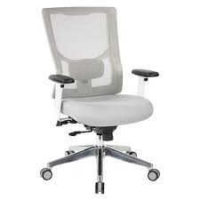 M Flo White Mesh Back Task Chair Systems Office Furniture