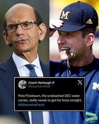 Paul “Pete” Finebaum congratulated Michigan football