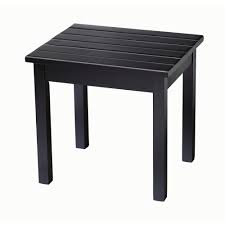 Unbranded Black Patio Side Table 50etbf Rta The Home Depot Patio Side Table Patio Rocking Chairs Outdoor Accent Table