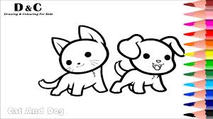 You might also be interested in coloring pages from cats, dogs categories. Dog And Cat Drawing Step By Step Novocom Top