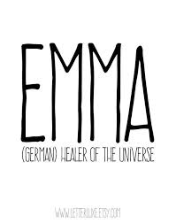 Emma Name Meaning Art Printable Baby Shower Gift Nursery Etsy German Baby Girl Names Names With Meaning German Baby Names
