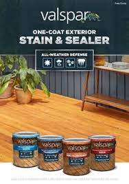 Valspar interior is a smooth acrylic wall paint designed to protect and decorate your home and is ideal for covering most valspar water based acrylic stain blocker prepares your surface for your new colour whilst ensuring optimal performance of your top coat. Valspar Clear Exterior Wood Stain 5 Gallon Size Container In The Exterior Stains Department At Lowes Com
