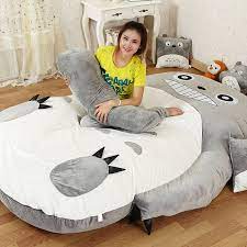 pas cher grand matelas totoro unique et double lit geant totoro lit matelas coussin en peluche matelas pad tatami coussin pouf 5 taille totoro almofadas minion