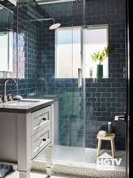 Jd Scott S Blue Tiled Bathroom Featured In Hgtv Magazine Bathroom Pictures Property Brothers Dark Blue Tile
