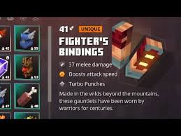 Fighters bindings is a unique gauntlets melee weapon with 2 special abilities: This Is The Fighters Bindings That Got On My Nintendo Switch R Minecraftdungeons