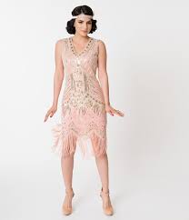 Great Gatsby Dress Great Gatsby Dresses For Sale 1920s Deco Peach Gold Veronique Fringe Flapper Pink Flapper Dress 1920s Fashion Dresses 1920s Flapper Dress