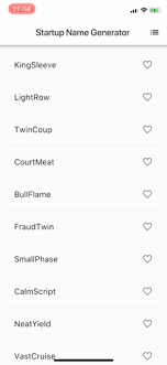 Animated Gif Of The App That You Will Be Building Flutter Name Generator App