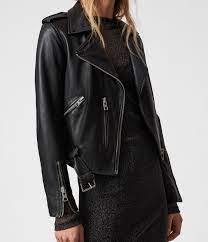 Allsaints Uk Womens Balfern Leather Biker Jacket Black In 2020 Leather Biker Jacket Biker Jacket Jackets