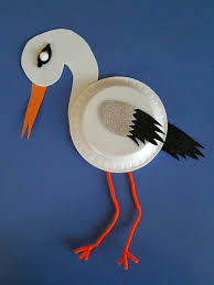 Stork Craft Ideas Funnycrafts Goruntuler Ile Kus El Isleri Cocuklar Icin Sanat Kagit Tabaklar