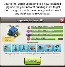 Link good town hall 6 farming base link excellent level 6 loot protection layout. Coc Tip 6 When Upgrading To A New Town Hall Upgrade The Your Newest Buildings First To Get Them Caught Up With The Others You Don T Want Any Weak Spots In Your