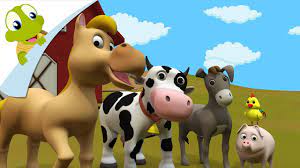 3d Farm Animals And Their Sounds Learn Domestic Animals Sounds Youtube Animal Sounds Farm Animal Videos Farm Animals