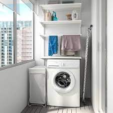 Vesken shelf unit, white, 14 1/8x9x39 3/8. Boaxel Laundry Combination White Metal Ikea