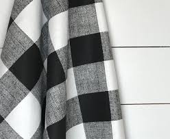 Black And White Plaid Fabric Pin On Sitting Room