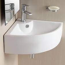 Pretty but showing lines in porcelain after 1 month. Osseo Vitreous China Wall Mount Corner Bathroom Sink Corner Sink Bathroom Bathroom Sink Sink